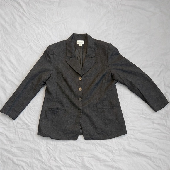Conrad C Collection Jackets & Blazers - Conrad C Collection Charcoal Wool Blazer Jacket Size 18 Made in Canada